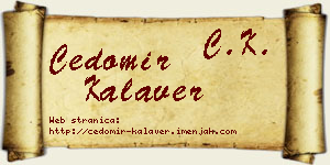 Čedomir Kalaver vizit kartica